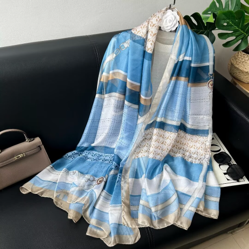 cloud yarn scarf talma women‘s long wild silk scarf fashionable sunscreen functional scarf breathable silk scarf shawl