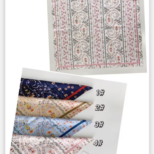 Wholesale Spring New Pattern Print Small Square Towel Women‘s Versatile Casual Scarves in Stock