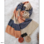 Artificial Cashmere Scarf Women's Winter Cute Girl Korean Style All-Matching Long Large Stripe with Fur Ball Warm Shawl