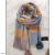 Artificial Cashmere Scarf Women's Winter Cute Girl Korean Style All-Matching Long Large Stripe with Fur Ball Warm Shawl