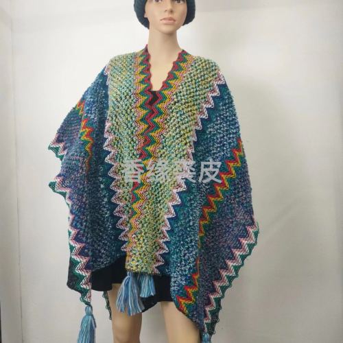 Factory Direct Sales Spring Summer Ethnic Style Shawl Female Yunnan Lijiang Sichuan-Tibet Tourism Cloak Robe Clothing Outwear plus-Sized