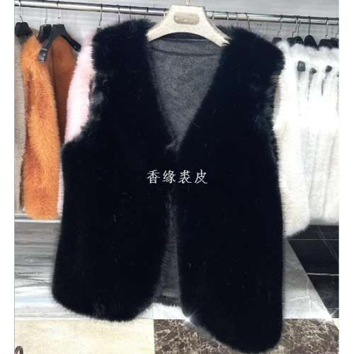 fur vest women‘s autumn and winter new all-matching western style thickened imitation fox fur tank top coat furry vest