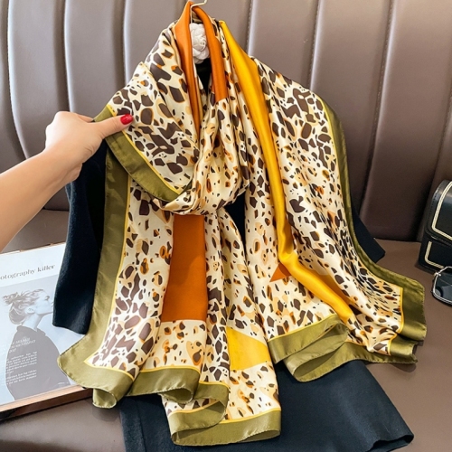 Li Jin Satin Scarf Women‘s High-End Scarf Fashion New Long Spring， Summer， Autumn and Winter Four Seasons Air Conditioning Shawl Dual-Use
