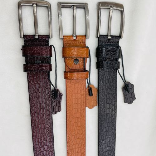 Feihaocheng Genuine Leather Belt High-Grade Crocodile Pattern Pin Buckle Belt Belt Fashion All-Matching