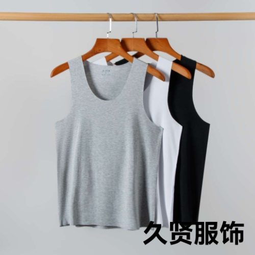 modal seamless men‘s vest spring and summer sleeveless top t-shirt fitness sports hurdle underwear sweat shirt narrow shoulder