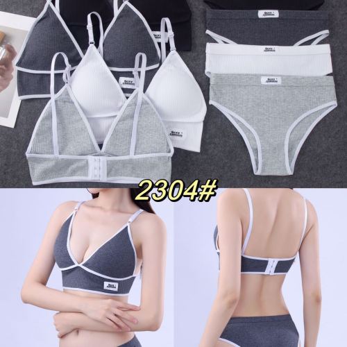 new bra set women‘s sexy camisole cotton bare back vest sports fitness inner wear wireless bra underwear