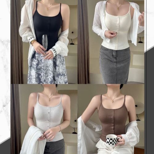 one-piece soft support outer button vest inner match outer wear bottoming vest beauty back vitality single product underwear bra
