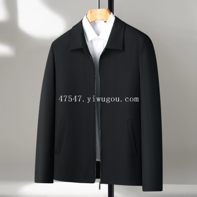 Jacket Men's 2023 Autumn New Clothing for Middle-Aged Dad Coat Cadre Business Casual Fashion Men's Jacket