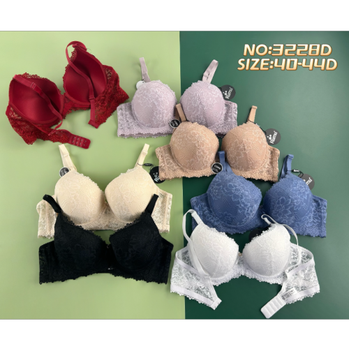 女士经典纯色舒适原宿蕾丝花边可调节肩带双排扣后扣式文胸内衣