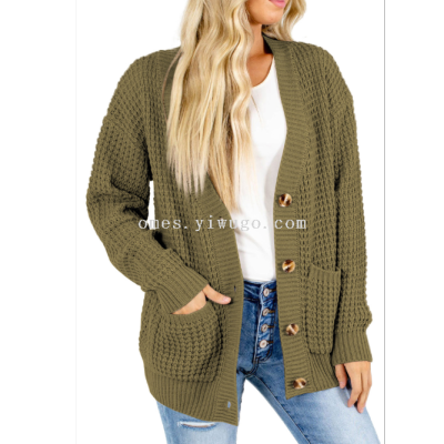 Special Offer European and American Foreign Trade Women's Knitted Cardigan in Stock