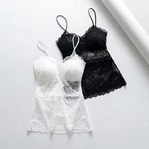 ins网红女装吊带背心无缝带胸垫交叉 美背内搭贴身打底内衣上衣