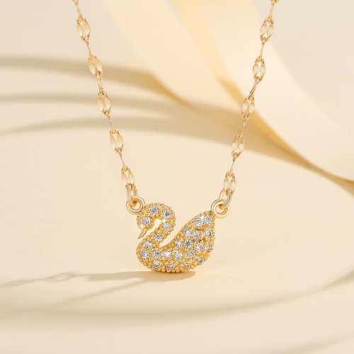european and american fashion necklace female cross-border e-commerce selection popular jewelry exquisite design zircon swan pendant ornaments female