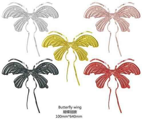 网红新款天使翅膀蝴蝶翅膀气球 儿童生日派对装饰铝膜拍照道具