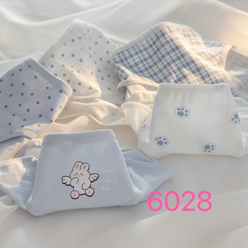 MH Angel Adorable Rabbit Girl‘s Underwear Soft Breathable Cotton Crotch Women‘s Underwear Briefs Mid Waist Students‘ Box-Packed