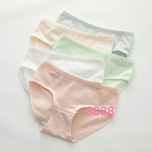 Japanese Style Plain Girl Underwear Women‘s Underwear Cotton Boxed Student Briefs Fresh Korean Style