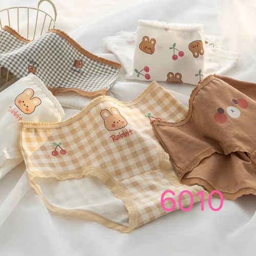 Korean Artsy Coffee Rabbit Box Cherry Girl Underwear Women‘s Underwear Cotton Boxed Student Triangle Japanese Style