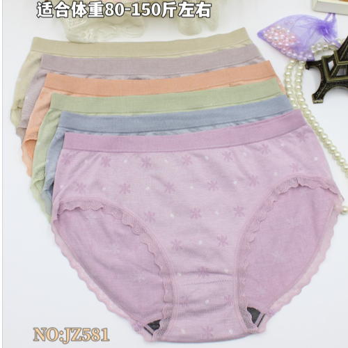 Women‘s Lace Underwear Mid Waist Seamless Comfortable Breathable Underwear Factory Direct Sales Wholesale Jz581