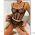 New Women's Sexy Lingerie Black Lace Sexy Jumpsuit Jewelry Chain Noble Pajamas