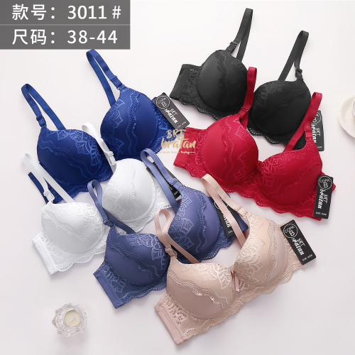 back four breasted ruffled embroidered detachable shoulder strap b cup bra factory direct sale cross-border middle east europe and america africa