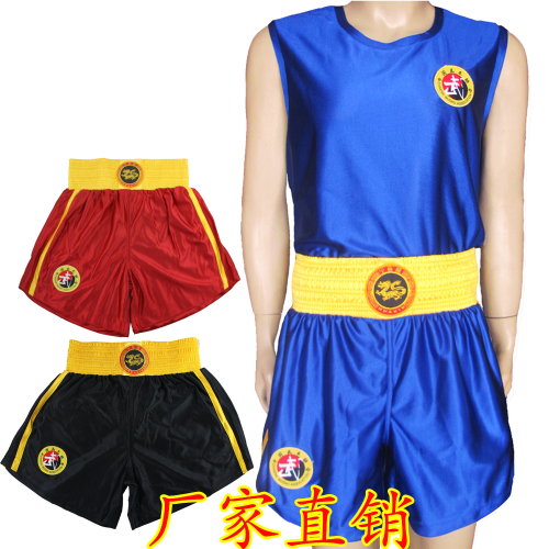 embroidered dragon satin clothes for sanda suit boxing suit shorts clothing clothes muay thai martial arts performance men and women