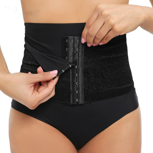 Cross-Border European and American High Waist Belly Contracting Pant Belt Breasted Postpartum Gridles Pants Seamless Bodybuidling Hip Lift Body Shaping Briefs for Women
