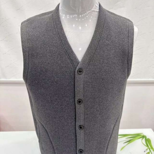 男士保暖加绒加厚开衫背心马夹背心