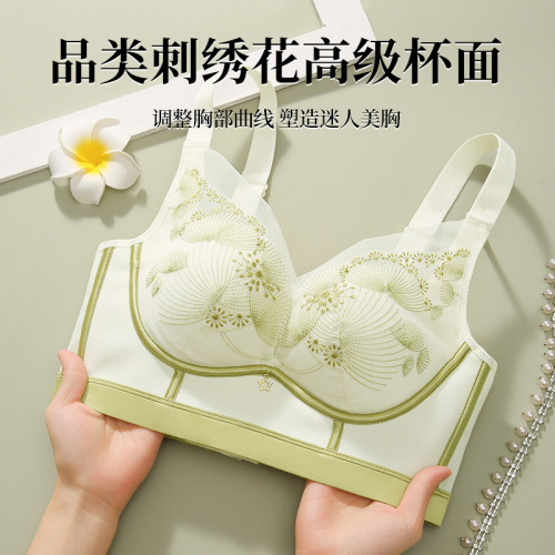 高质量托玛琳内衣女小胸聚拢文胸内衣不空杯无钢圈少女夏季文胸罩
