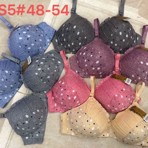 cotton large cup bra， d cup women‘s underwear in stock， hot selling middle east， african bra cotton printing