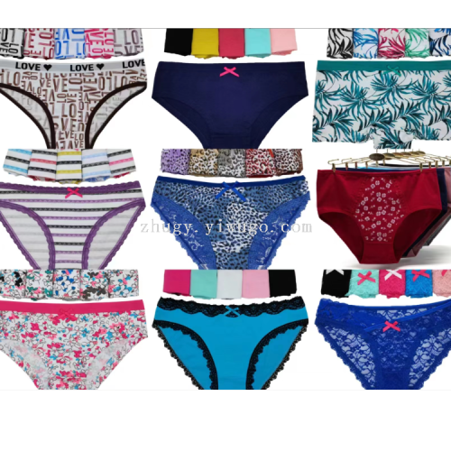 hundreds of foreign trade t-shaped women‘s underwear spot wholesale sexy exquisite 12 mixed color mixed size t-strings