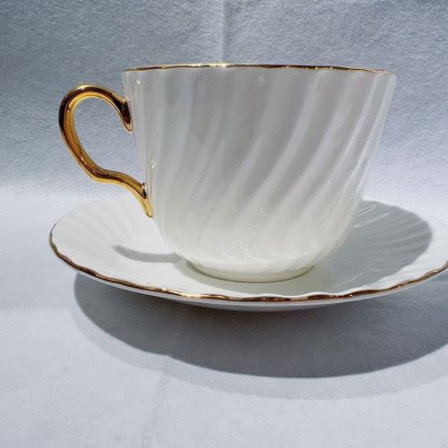 high bone china coffee cup and saucer pure white gold ceramic tableware cup and saucer milk cup flower tea cup