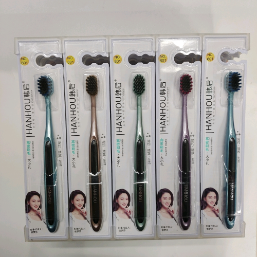 Daily Necessities Toothbrush Wholesale Hanhoo 801（30 PCs/Box） Adult Soft-Bristle Toothbrush