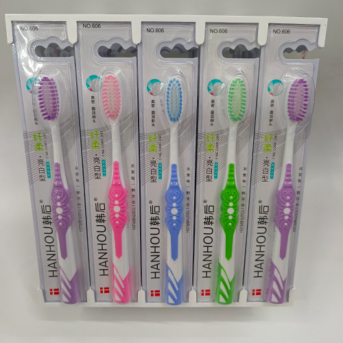 Daily Necessities Toothbrush Wholesale Hanhoo 606 Fast Clean Adult Soft-Bristle Toothbrush