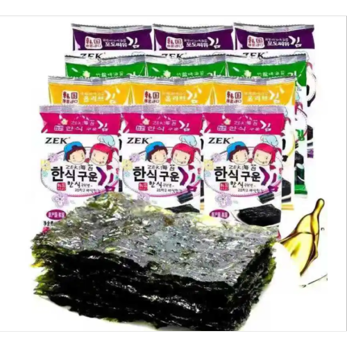 包邮！ZEK橄榄油烤海苔12g 儿童拌饭菜AQUARTE辅食休闲零食手办