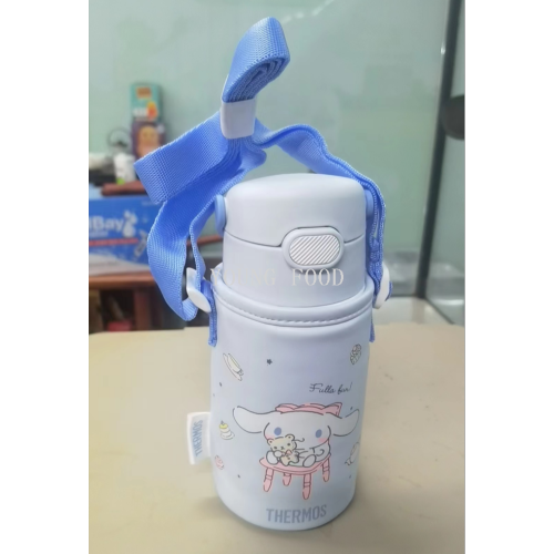 包邮 膳魔师X三丽鸥 高真空不锈钢吸管保温杯大耳狗蓝色 350ml