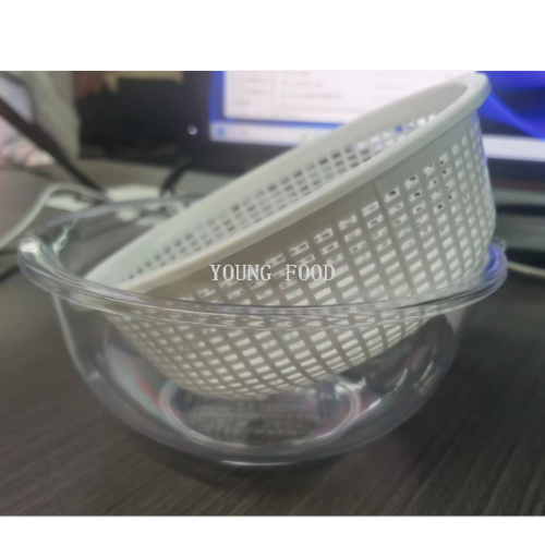 批发包邮进口商品INOMATA 水晶果蔬收纳篮清洗篮2件套白盆+白筛