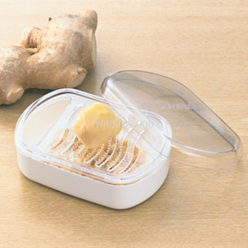 包邮！日本进口INOMATA 1102带盖迷你捣泥板 调味品姜蒜捣碎神器