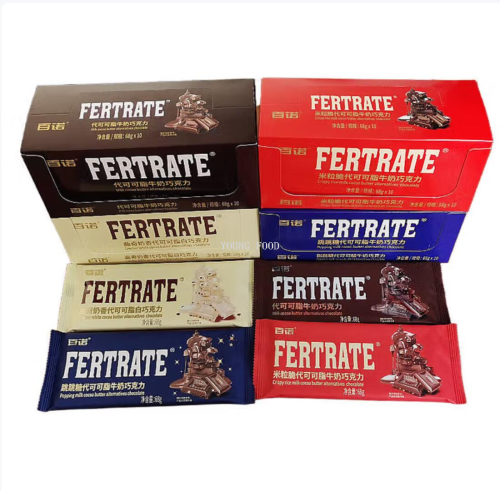 包邮 百诺代可可脂牛奶巧克力68g*10块 洋什铺YOUTH FOOD零食糖果