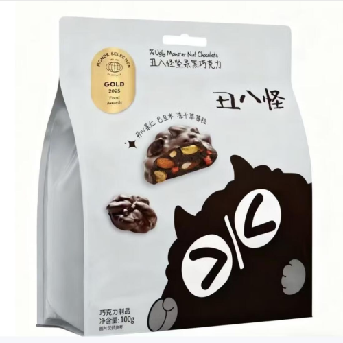 包邮 金丝猴丑八怪坚果牛奶巧克力100g 坚果小树林休闲食品糖果