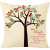 Hot Sale Fresh Lucky Tree Linen Pillow Home Sofa Car Bed Cushion for Leaning on Pillow Cover