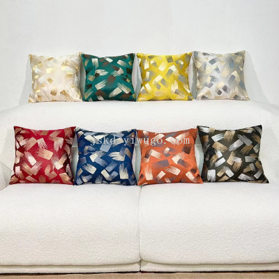 Light Luxury Huixing Entry Lux Pillow Comet Pattern Living Room Sofa Cushion Cover Lumbar Cushion Cover High Precision Jacquard