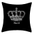 Black and White Simple Letter Short Plush Pillow Cover Tower Crown English Letter Sofa Cushion Modern Fashion Pillow