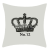 Black and White Simple Letter Short Plush Pillow Cover Tower Crown English Letter Sofa Cushion Modern Fashion Pillow