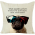 Cute Animal Dog Glasses Dog Cross Pillowcase Pillow Back Seat Cushion Sofa Cushion Pillow Nordic Pillow Cover