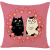 Factory Direct Sales Creative Cat Cute Cartoon Linen Super Soft DIY Pillow Cover Pillow Home Bedroom Amazon