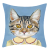 Cute Big Eye Cat Short Plush Sofa Pillow Cases Waist Pillow Automotive Waist Cushion Office Sofas Bay Window Cushion Pillow