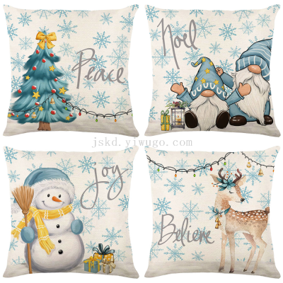 2024 New Christmas Pillow Cover Amazon Cross-Border Home Decorative Back Cushion Cover Living Room Sofa Bedroom Cushion Cover