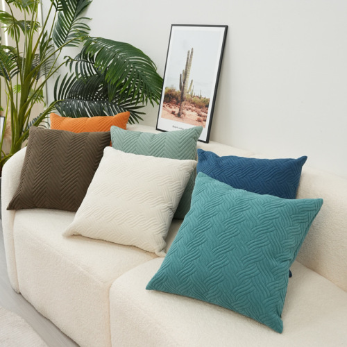 跨境亚马逊热销款荷兰绒超声波抱枕套ins风床头靠垫沙发靠枕