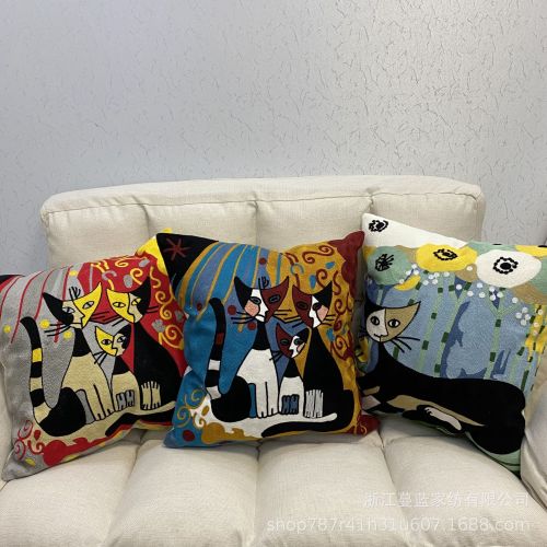 刺绣抱枕套波西米亚风抱枕套令水家纺工厂