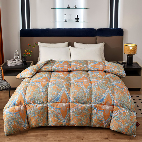 外贸被子欧式3D数码印花羽丝被化纤春秋冬被加厚羽绒被