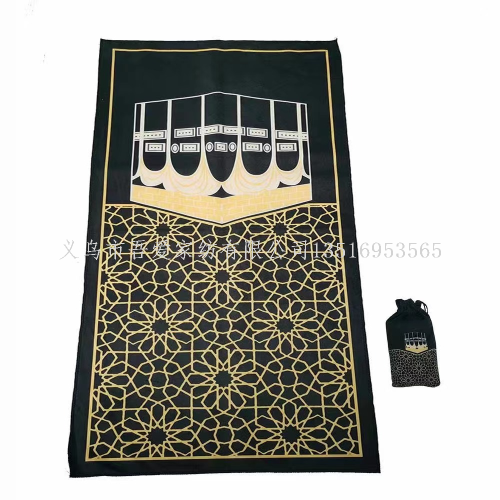 portable small bag prayer mat travel blanket hotel gift bag printing prayer blanket